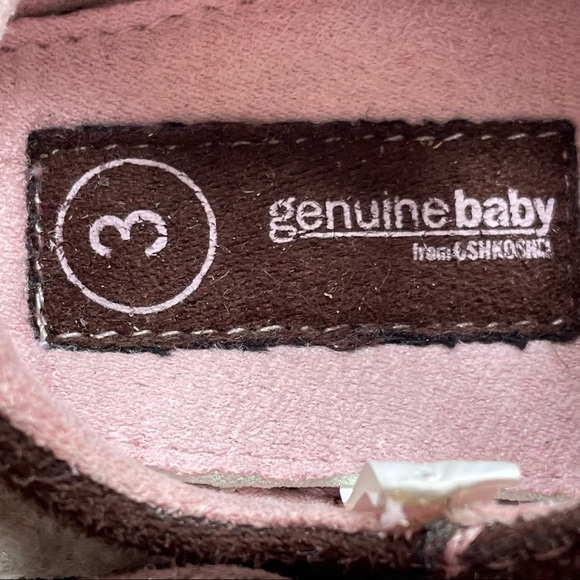 Authentic Infant Girl Footwear, Brown, Sz 3 with Soft Soles - Picture 4 of 12
